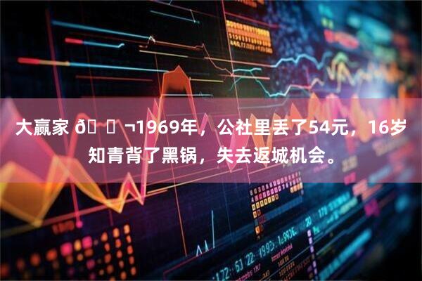 大赢家 🌬1969年，公社里丢了54元，16岁知青背了黑锅，失去返城机会。