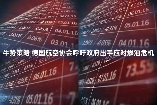 牛势策略 德国航空协会呼吁政府出手应对燃油危机
