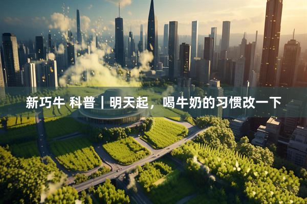 新巧牛 科普｜明天起，喝牛奶的习惯改一下