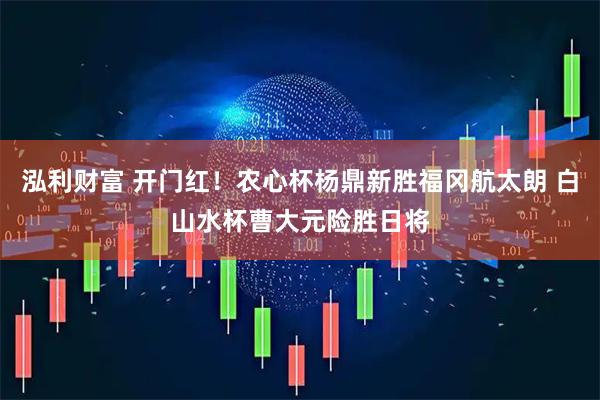 泓利财富 开门红！农心杯杨鼎新胜福冈航太朗 白山水杯曹大元险胜日将