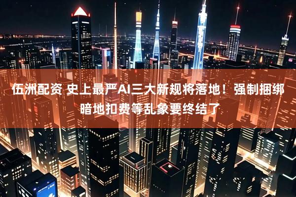 伍洲配资 史上最严AI三大新规将落地！强制捆绑 暗地扣费等乱象要终结了